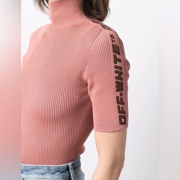 Off-White Mock Neck Top